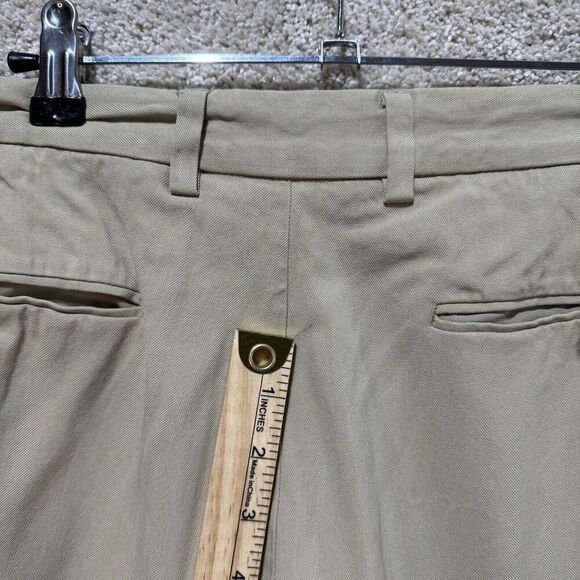 Tommy Bahama Casual Shorts Men's 38 Pleated Khaki‎ Brown Silk Cotton Blend - Picture 5 of 12